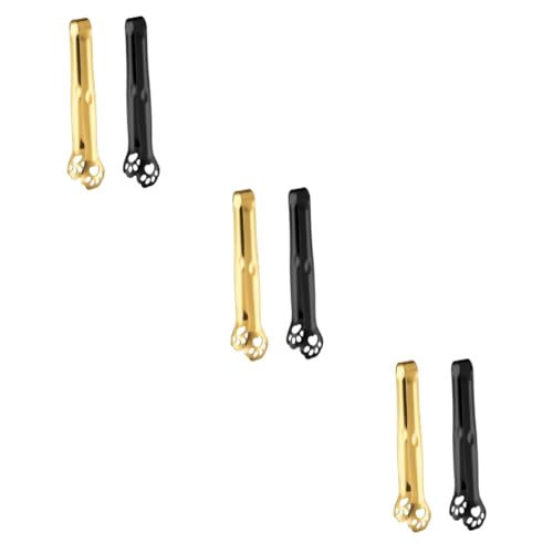 JECOMPRIS 3 Sätze Zange Edelstahl Katzenzange Pinzette Zange Snack-greiferzange Zange Küche Chip-clips Taschenclips Lebensmittelclips Essenszange Rostfreier Stahl 2 Stück * 3 von JECOMPRIS