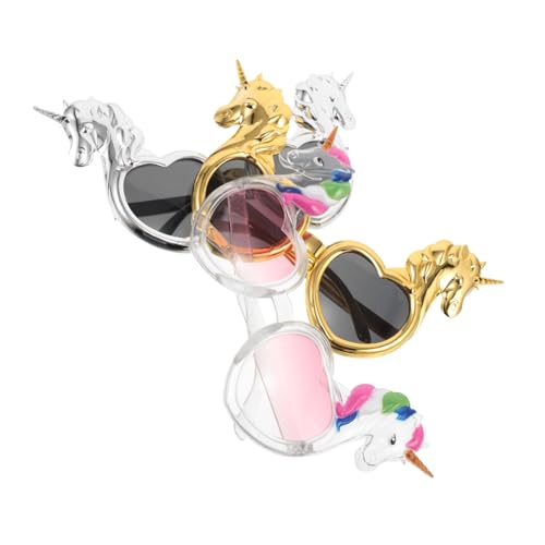 JECOMPRIS 3 Stück Einhorn Sonnenbrillen Transparente Regenbogen Partybrillen Leichte Foto Requisiten für Geburtstag Kostümzubehör für Mädchen und Jungen JECOMPRIS 3 Stück Einhorn Sonnenbrillen Transparente Regenbogen Partybrillen Leichte Foto Requisiten für Geburtstag Kostümzubehör für Mädchen und Jungen von JECOMPRIS