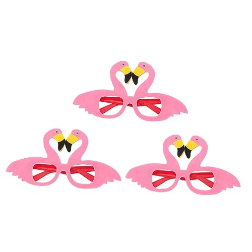 JECOMPRIS 3 Stück Flamingo Party Sonnenbrille Lustige Hawaiianische Brille für Strand und Geburtstagsfeiern Leicht Tragbar Dekorative Accessoires für Erwachsene von JECOMPRIS