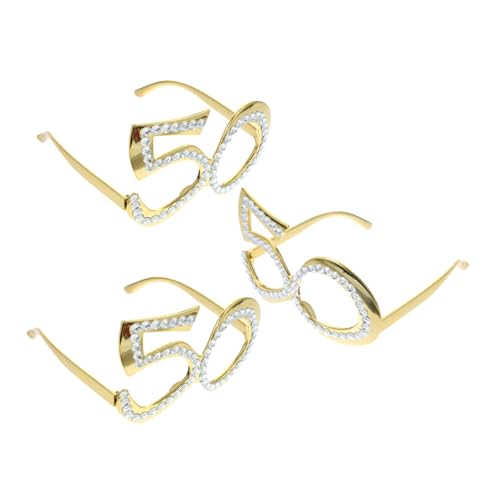 JECOMPRIS 3 Stück Teiliges Geburtstagsbrille aus Leichtem Material Goldfarbene Zahlenform Komfortabel und Witzig für Jubiläumsfeiern Hochzeiten und Party Foto Requisiten JECOMPRIS 3 Stück Teiliges Geburtstagsbrille aus Leichtem Material Goldfarbene Zahlenform Komfortabel und Witzig für Jubiläumsfeiern Hochzeiten und Party Foto Requisiten von JECOMPRIS