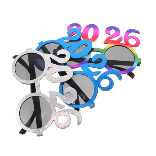 JECOMPRIS 3 Stück Teiliges Partybrille mit Rundem Kreative Neujahrs und Silvester Dekoration Lustige Fotorequisiten für Festliche Feiern und Weihnachtsfeiern JECOMPRIS 3 Stück Teiliges Partybrille mit Rundem Kreative Neujahrs und Silvester Dekoration Lustige Fotorequisiten für Festliche Feiern und Weihnachtsfeiern von JECOMPRIS