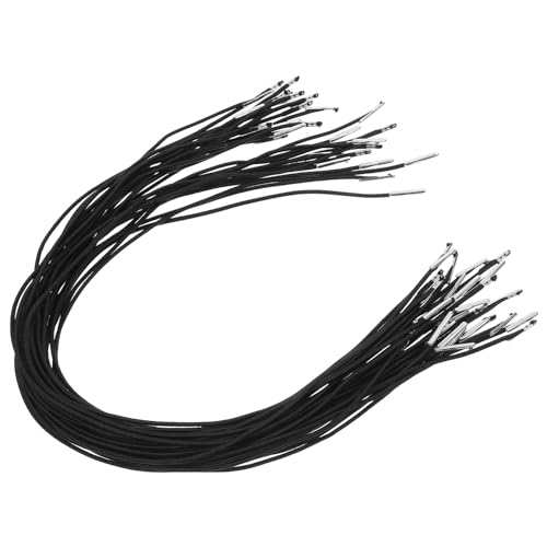 JECOMPRIS 30 Stück Elastische Stachelschnüre Schlaufen-Stretch-Rundschnur Mit Metall-Widerhaken-Verschluss Runde Elastische Kordel Hutschnur Elastische Schnur Für Masken Basteln Schwarz JECOMPRIS 30 Stück Elastische Stachelschnüre Schlaufen-Stretch-Rundschnur Mit Metall-Widerhaken-Verschluss Runde Elastische Kordel Hutschnur Elastische Schnur Für Masken Basteln Schwarz von JECOMPRIS