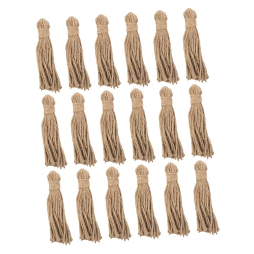 JECOMPRIS 30 Stück Jute Quasten für DIY Holzperlen Girlande Projekte Rustikale Juteseil Quasten für Basteln für Weihnachtsdeko Nachhaltige Rustikale Dekoration von JECOMPRIS