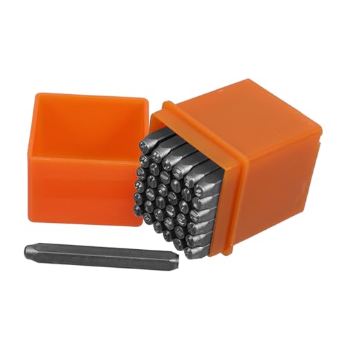 JECOMPRIS 37-Teiliges Set Stempelset für Metallschmuck Alphabet-Stempel Briefstempel aus Metall Buchstaben aus Metall Brieflocher Metallstanzmaschine Kohlenstoffstahl Black von JECOMPRIS