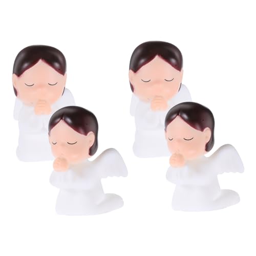 JECOMPRIS 4 Stück Engel-Kuchendekoration -Mädchen-Kuchen-Deckel Miniatur-Statue eines kleinen Mädchens Kuchen-Party-Dekorationen, Ornamente Herzstück für den Esstisch Vinyl Weiß JECOMPRIS 4 Stück Engel-Kuchendekoration -Mädchen-Kuchen-Deckel Miniatur-Statue eines kleinen Mädchens Kuchen-Party-Dekorationen, Ornamente Herzstück für den Esstisch Vinyl Weiß von JECOMPRIS