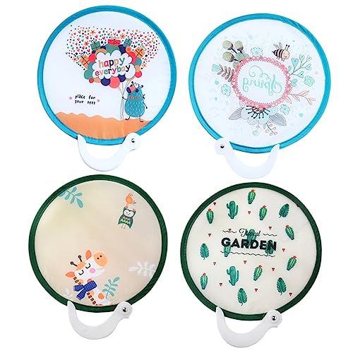 JECOMPRIS 4 Stück Faltbare Kinderfächer Rund Japanischer Stil Handfächer mit Cartoon Motiven für Sommer Hochzeiten und Dekoration Zufällige Designs JECOMPRIS 4 Stück Faltbare Kinderfächer Rund Japanischer Stil Handfächer mit Cartoon Motiven für Sommer Hochzeiten und Dekoration Zufällige Designs von JECOMPRIS