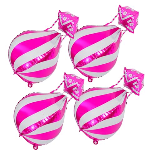 JECOMPRIS 4 Stück Heizballon Heißluftballons aus Folie Ballons Geburtstagsfeier Heißluftballon-Ornament Aufblasbarer Heißluftballon aufblasbare Hochzeitsdekoration Aluminiumfolie Rosig JECOMPRIS 4 Stück Heizballon Heißluftballons aus Folie Ballons Geburtstagsfeier Heißluftballon-Ornament Aufblasbarer Heißluftballon aufblasbare Hochzeitsdekoration Aluminiumfolie Rosig von JECOMPRIS