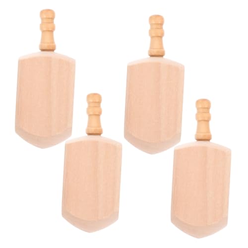 JECOMPRIS 4 Stück Holz Dreidel Hanukkah Unlackiert Zum Bemalen Holzspielzeug Für Chanukka Party Deko Familien Kreatives Basteln JECOMPRIS 4 Stück Holz Dreidel Hanukkah Unlackiert Zum Bemalen Holzspielzeug Für Chanukka Party Deko Familien Kreatives Basteln von JECOMPRIS