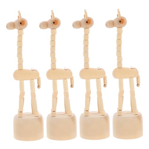 JECOMPRIS 4 Stück Holzgiraffe: Handgeschnitztes Giraffenspielzeug Aus Holz Zum Schieben Von Fingerpuppen – Miniatur-tierfiguren Aus Holz Für Die Inneneinrichtung des Schreibtischs Im JECOMPRIS 4 Stück Holzgiraffe: Handgeschnitztes Giraffenspielzeug Aus Holz Zum Schieben Von Fingerpuppen – Miniatur-tierfiguren Aus Holz Für Die Inneneinrichtung des Schreibtischs Im von JECOMPRIS