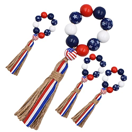 JECOMPRIS 4 Stück Teiliges Holzperlen Serviettenringe mit Quasten Tischdekoration für Unabhängigkeitstag Langlebige Serviettenhalter für Feiern Hochzeiten und Besondere Anlässe JECOMPRIS 4 Stück Teiliges Holzperlen Serviettenringe mit Quasten Tischdekoration für Unabhängigkeitstag Langlebige Serviettenhalter für Feiern Hochzeiten und Besondere Anlässe von JECOMPRIS