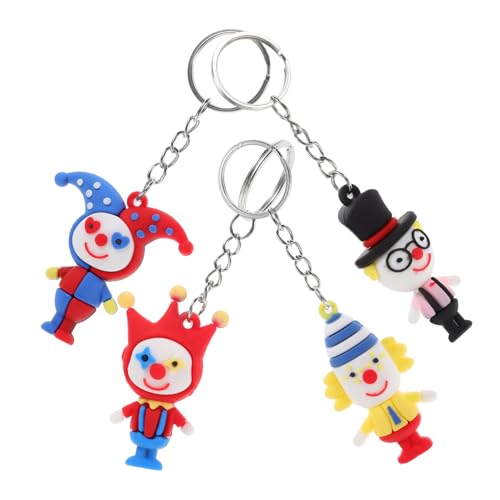 JECOMPRIS 4 Stück Teiliges Lustiges Clown Schlüsselanhänger Leichte und Robuste Taschenanhänger für Damen Vielseitig als Partygeschenk und Rucksackdeko Einzigartiges Design für Zirkus JECOMPRIS 4 Stück Teiliges Lustiges Clown Schlüsselanhänger Leichte und Robuste Taschenanhänger für Damen Vielseitig als Partygeschenk und Rucksackdeko Einzigartiges Design für Zirkus von JECOMPRIS