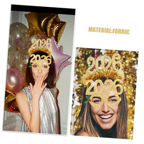 JECOMPRIS 4 Stücke Teiliges Neujahrs Haarreifen und Brillen Glitzernde Leichte Party Accessoires für Silvester und Weihnachtsfeiern Festliche Fotorequisiten für Besondere Anlässe JECOMPRIS 4 Stücke Teiliges Neujahrs Haarreifen und Brillen Glitzernde Leichte Party Accessoires für Silvester und Weihnachtsfeiern Festliche Fotorequisiten für Besondere Anlässe von JECOMPRIS
