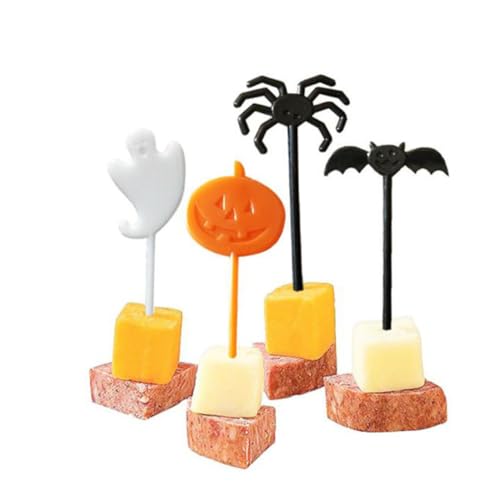 JECOMPRIS 40 Stück Teiliges Halloween Cake Topper aus Stabilem Kunststoff mit Thematischen Obstspießen für Party und Tortendeko für Geburtstagsfeiern Kinderpartys und DIY Kuchenverzierung JECOMPRIS 40 Stück Teiliges Halloween Cake Topper aus Stabilem Kunststoff mit Thematischen Obstspießen für Party und Tortendeko für Geburtstagsfeiern Kinderpartys und DIY Kuchenverzierung von JECOMPRIS
