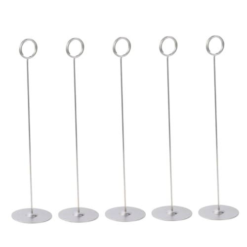 JECOMPRIS 5 Stück Teiliges Edelstahl Tischkartenhalter mit Stabilem Rundfuß Rutschfest und Wackelfrei Metallclip für Sichere Platzkarten und Menüs für Hochzeit Restaurant Bankett und Events JECOMPRIS 5 Stück Teiliges Edelstahl Tischkartenhalter mit Stabilem Rundfuß Rutschfest und Wackelfrei Metallclip für Sichere Platzkarten und Menüs für Hochzeit Restaurant Bankett und Events von JECOMPRIS