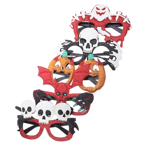 JECOMPRIS 5 Stück Teiliges Halloween Brillenset aus Leichtem Material mit Kürbis und Motiven Komfortabel für Lange Tragezeit für Kostümfeste Cosplay und Partydekorationen für Erwachsene JECOMPRIS 5 Stück Teiliges Halloween Brillenset aus Leichtem Material mit Kürbis und Motiven Komfortabel für Lange Tragezeit für Kostümfeste Cosplay und Partydekorationen für Erwachsene von JECOMPRIS