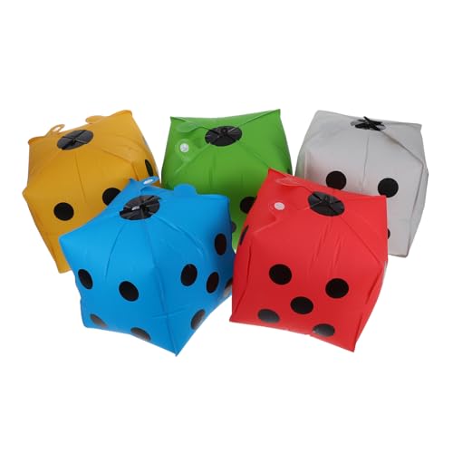 JECOMPRIS 5 Stück Würfel Ballon Party Ballons Partyballon Gaming-ballons Partyballons Dekorationen Spielabenddekorationen Karnevalsdekoration Quadratische Luftballons Aluminiumfolie von JECOMPRIS