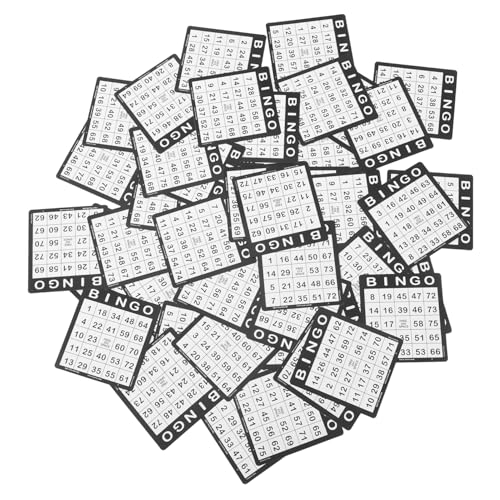 JECOMPRIS 50 Stück Bingo-Karten tragbare Bingokarten Partyschmuck Spielkartenhalter Partygeschenke für den Karneval Bingo-Partygeschenke chinesische Gefälligkeiten Papier Schwarz JECOMPRIS 50 Stück Bingo-Karten tragbare Bingokarten Partyschmuck Spielkartenhalter Partygeschenke für den Karneval Bingo-Partygeschenke chinesische Gefälligkeiten Papier Schwarz von JECOMPRIS