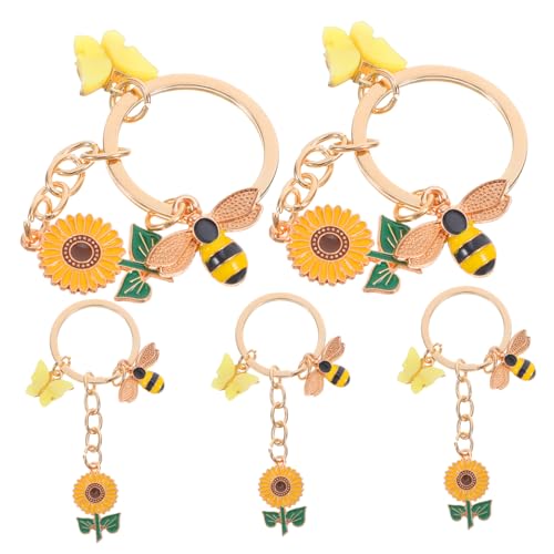 JECOMPRIS 5pcs Sonnenblume Bienen Schlüsselanhänger Inspirierende Schlüsselrolle Freundschaft Sonnenblume Schlüsselbiene Mit Biene Für Frauen Männer Bag Handtasche Brieftaschenhandtaschen JECOMPRIS 5pcs Sonnenblume Bienen Schlüsselanhänger Inspirierende Schlüsselrolle Freundschaft Sonnenblume Schlüsselbiene Mit Biene Für Frauen Männer Bag Handtasche Brieftaschenhandtaschen von JECOMPRIS