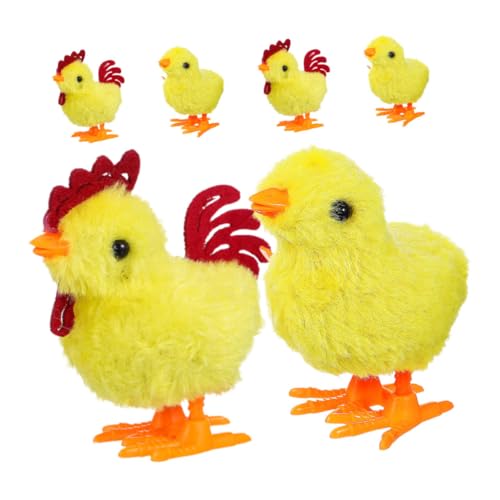 JECOMPRIS 6 Stück Auf dem Uhrwerk Küken aufziehbares Tierspielzeug Simulierte Bauernhof-Hühnerfiguren Simulationshuhn Tierspielzeug für Partygeschenke hüpfende Spielzeuge Plüsch Gelb JECOMPRIS 6 Stück Auf dem Uhrwerk Küken aufziehbares Tierspielzeug Simulierte Bauernhof-Hühnerfiguren Simulationshuhn Tierspielzeug für Partygeschenke hüpfende Spielzeuge Plüsch Gelb von JECOMPRIS