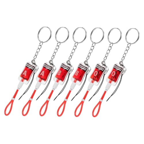 JECOMPRIS 6 Stück Halloween Schlüsselanhänger Teiliges Blutgruppen Anhänger Vampir Party Zubehör Charm für Schlüssel und Handy Vielseitig Dekorativ für Halloween Partytüten JECOMPRIS 6 Stück Halloween Schlüsselanhänger Teiliges Blutgruppen Anhänger Vampir Party Zubehör Charm für Schlüssel und Handy Vielseitig Dekorativ für Halloween Partytüten von JECOMPRIS