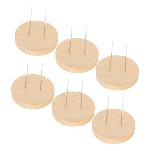 JECOMPRIS 6 Stück Holzbasis -Ornament Filzpuppen-Holzsockel Puppenständer aus Filz tragbares Schaugestell für Puppen Spielzeugpuppen unterstützen Nadelfilz-Puppenständer Puppenanzeigehalter von JECOMPRIS