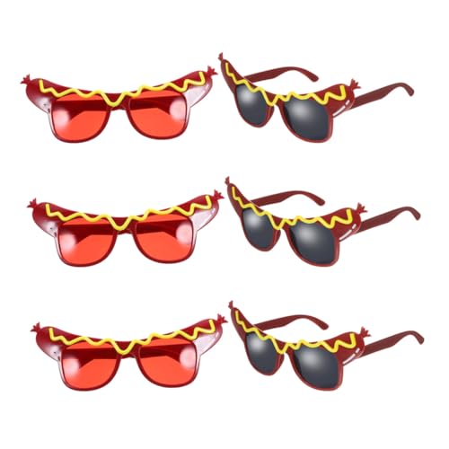 JECOMPRIS 6 Stück Hot Dog Kostümbrille für Halloween Party Fotorequisiten Passend für Erwachsene und Leichte Wiederverwendbare Partybrille mit Transparenten Gläsern für und Kostümpartys JECOMPRIS 6 Stück Hot Dog Kostümbrille für Halloween Party Fotorequisiten Passend für Erwachsene und Leichte Wiederverwendbare Partybrille mit Transparenten Gläsern für und Kostümpartys von JECOMPRIS