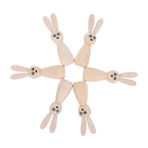 JECOMPRIS 6 Stück Osterhasenpuppe Osterhasen basteln Osterkaninchen aus Holz Holzausschnitte Hasenpuppen aus Holz Steckpuppen unvollendet Unvollendeter Hase aus Holz ostern handwerk JECOMPRIS 6 Stück Osterhasenpuppe Osterhasen basteln Osterkaninchen aus Holz Holzausschnitte Hasenpuppen aus Holz Steckpuppen unvollendet Unvollendeter Hase aus Holz ostern handwerk von JECOMPRIS