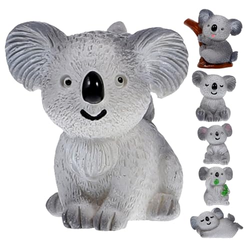 JECOMPRIS 6 Stück Teiliges Miniatur Koala Figuren aus Harz Niedliche Tischdekoration für Garten Bonsai DIY Landschaft Realistische Desktop Ornamente als für Kindergeburtstag und JECOMPRIS 6 Stück Teiliges Miniatur Koala Figuren aus Harz Niedliche Tischdekoration für Garten Bonsai DIY Landschaft Realistische Desktop Ornamente als für Kindergeburtstag und von JECOMPRIS