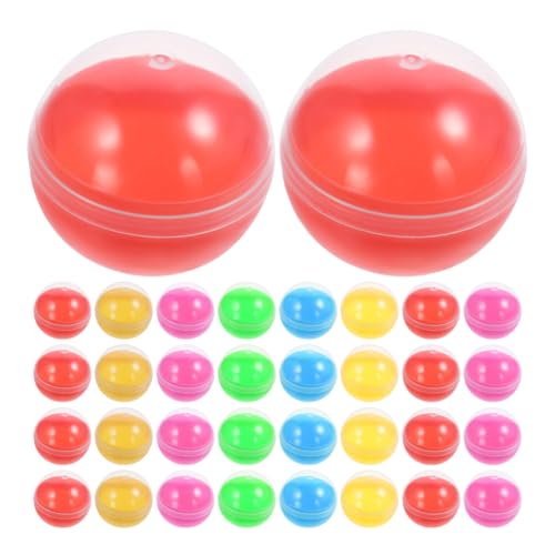 JECOMPRIS 60 Kapseln Für Verkaufsautomaten: 38 Mm Leere Preisbälle Aus Kunststoff Kleine Farbige Runde Kapseln Für Partygeschenke DIY-Bastelarbeiten von JECOMPRIS