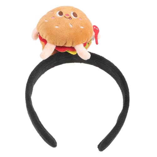 JECOMPRIS Damen Hamburger Stirnband Lustiges Kostümzubehör Für Partys Und Festivals Cartoon Haarband Langlebiges Material Einzigartiger Kopfschmuck Für Frauen von JECOMPRIS
