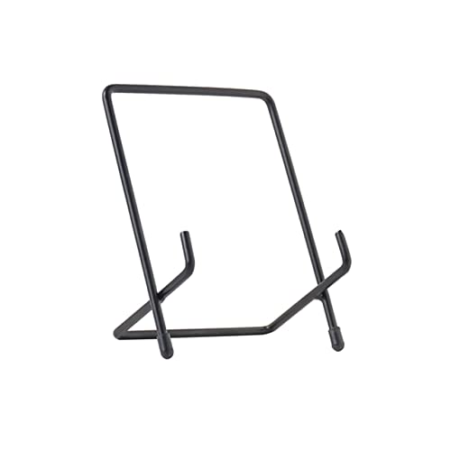JECOMPRIS Geometrischer Organizer für Bücher Notizen und Deko Großer Tischständer Schwarz für Büro Zuhause und Veranstaltungen von JECOMPRIS
