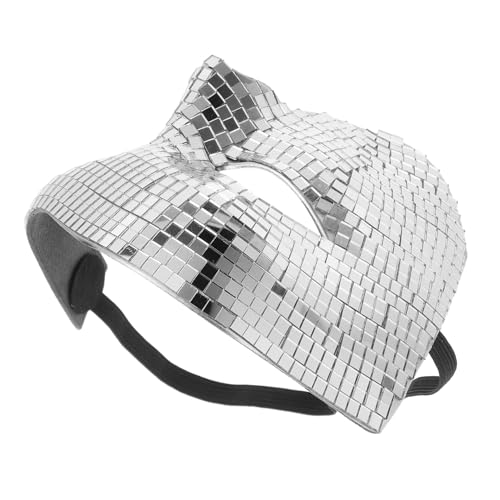 JECOMPRIS Halbgesichts Maske Silber Glitzer Spiegel Leichte Atmungsaktive Disco Masquerade Kostümmaske für Damen Herren Vielseitig für Halloween Party Karneval Club Bühnenauftritte JECOMPRIS Halbgesichts Maske Silber Glitzer Spiegel Leichte Atmungsaktive Disco Masquerade Kostümmaske für Damen Herren Vielseitig für Halloween Party Karneval Club Bühnenauftritte von JECOMPRIS