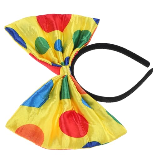 JECOMPRIS Halloween Clown Haarreif mit Dot Schleife Einheitsgröße Karneval Kopfband für Frauen Vielseitiges Party Accessoire für Kostüm Cosplay und Familienfeiern von JECOMPRIS