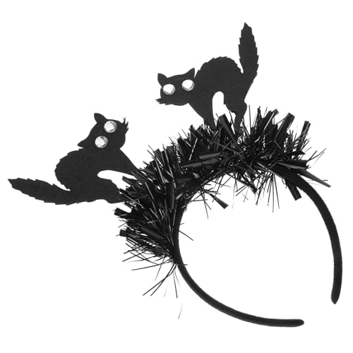 JECOMPRIS Halloween Katzenohren Haarreif Leicht und Bequem Schwarzer Cosplay Haarschmuck für Halloween Partys Festival Kostüm Accessoire für Damen und Mädchen JECOMPRIS Halloween Katzenohren Haarreif Leicht und Bequem Schwarzer Cosplay Haarschmuck für Halloween Partys Festival Kostüm Accessoire für Damen und Mädchen von JECOMPRIS