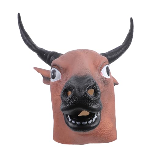 JECOMPRIS Halloween Kuhkopf Maske Gelb Cosplay Kostümmaske Tierkopf Tierisches Partyzubehör für Kostümpartys und Karneval Auffällige Tiermaske für Halloween Verkleidung JECOMPRIS Halloween Kuhkopf Maske Gelb Cosplay Kostümmaske Tierkopf Tierisches Partyzubehör für Kostümpartys und Karneval Auffällige Tiermaske für Halloween Verkleidung von JECOMPRIS