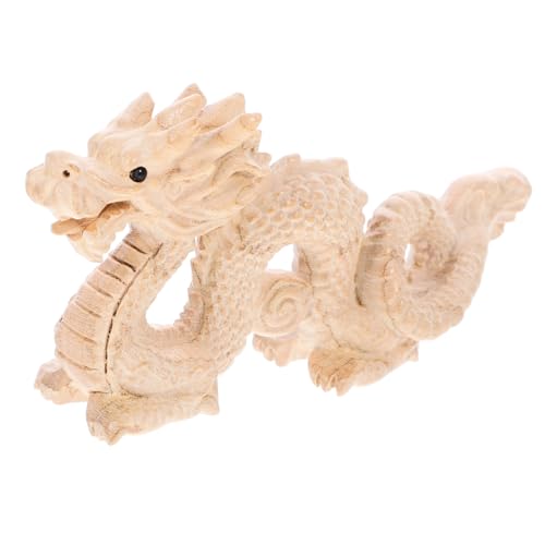 JECOMPRIS Handgefertigte Chinesische Drachenskulptur aus Naturholz Kunstvoll Geschnitzte Holzfigur als Feng Shui Glücksbringer und Dekorative Drachenfigur für Wohnraum und Fensterdekoration JECOMPRIS Handgefertigte Chinesische Drachenskulptur aus Naturholz Kunstvoll Geschnitzte Holzfigur als Feng Shui Glücksbringer und Dekorative Drachenfigur für Wohnraum und Fensterdekoration von JECOMPRIS