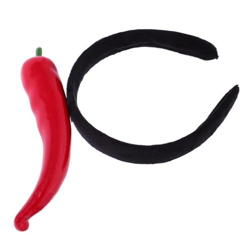 JECOMPRIS Lustiges Chili Haarreif Party Haarband Cartoon Kopfschmuck für Frauen Mädchen Karneval Halloween Kostüm Zubehör von JECOMPRIS