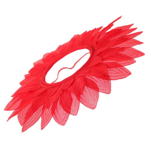 JECOMPRIS Lustiges Sonnenblumen kostüm headpiece für Leichtes Atmungsaktives Rotes Blumen hauptzierstück für Fasching Karneval Tanz Party Geeignet für Jungen und Mädchen von JECOMPRIS