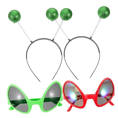 JECOMPRIS Lustiges Teiliges Party mit Bunten Haarreifen und Sonnenbrillen Auffällige Cosplay Brillen für Karneval Festival Halloween und Space Motto Bequem und Langlebig JECOMPRIS Lustiges Teiliges Party mit Bunten Haarreifen und Sonnenbrillen Auffällige Cosplay Brillen für Karneval Festival Halloween und Space Motto Bequem und Langlebig von JECOMPRIS