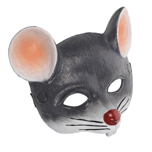JECOMPRIS Maske Halloween Karneval Party Maske aus Leichtem PU Schaum für Erwachsene und Kreative Cosplay Gesichtsabdeckung in Dunkelgrau Atmungsaktiv und Komfortabel für Maskenbälle und von JECOMPRIS