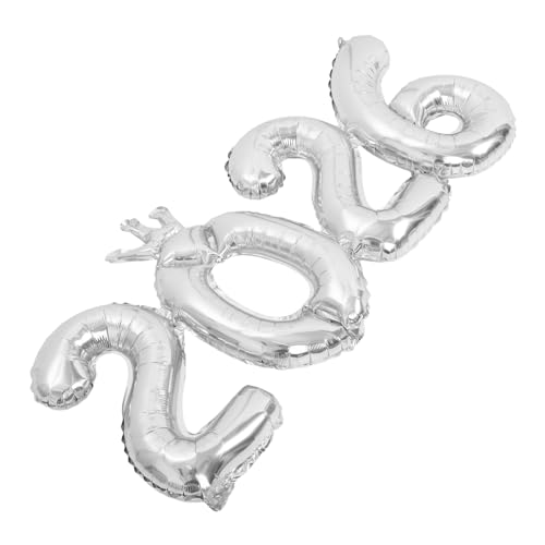 JECOMPRIS Neujahrsballons 2026: Silberne Große Zahlenballons Aus Aluminiumfolie, Dekoration Für Die Abschlussfeier 2026, Party, Geburtstag, Hochzeit, Fotoautomaten-requisiten JECOMPRIS Neujahrsballons 2026: Silberne Große Zahlenballons Aus Aluminiumfolie, Dekoration Für Die Abschlussfeier 2026, Party, Geburtstag, Hochzeit, Fotoautomaten-requisiten von JECOMPRIS