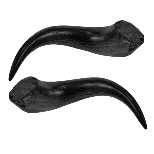 JECOMPRIS Ox Horn Stirnband DIY Kopfschmuck mit Realistischem Ochsenhorn Design Großes Schwarzes Hörner für Halloween Kostüm Bastelprojekte und Karneval Haaraccessoires von JECOMPRIS