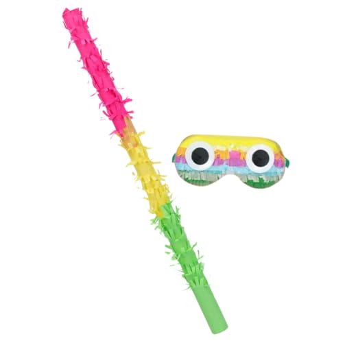 JECOMPRIS Pinata und Augenbinde für Geburtstagsparty Stabiles Pinata Zubehör Leichtes Material Komfortables Design für Erwachsene bei Feierlichkeiten von JECOMPRIS