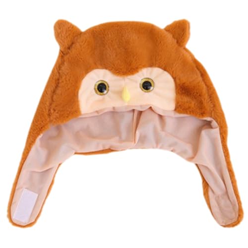 JECOMPRIS Plüsch Eulen Kopfbedeckung Kuscheliger Cosplay Hut für Halloween Party Selfie Kostümaccessoire Cartoon Tier Kopfhaut Requisite für Erwachsene JECOMPRIS Plüsch Eulen Kopfbedeckung Kuscheliger Cosplay Hut für Halloween Party Selfie Kostümaccessoire Cartoon Tier Kopfhaut Requisite für Erwachsene von JECOMPRIS