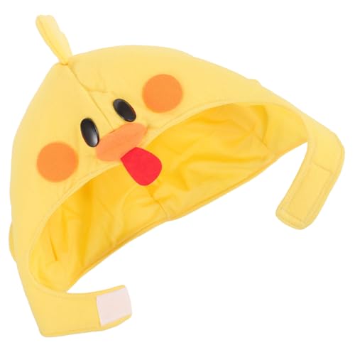 JECOMPRIS Plüsch Küken Kopfmaske Hut Weiches Tierkostüm Accessoire für Party Karneval Foto Requisit von JECOMPRIS