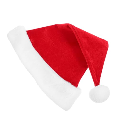 JECOMPRIS Plüsch-weihnachtsmütze, Verdickte Weihnachtsmütze, Unisex, Warme Weihnachtsmütze Für Urlaub, Party, Festliche Weihnachtsdekoration, Mütze, Weihnachtsmütze von JECOMPRIS