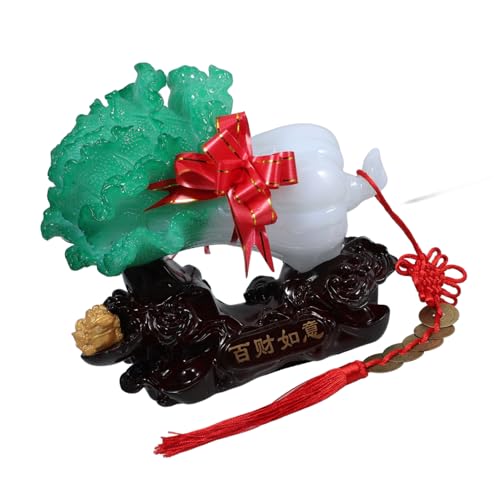 JECOMPRIS Resin Chinesisches Gemüse Dekofigur Kleines Feng Shui Weißkohl Ornament für Glück Büro Schreibtisch Dekoration JECOMPRIS Resin Chinesisches Gemüse Dekofigur Kleines Feng Shui Weißkohl Ornament für Glück Büro Schreibtisch Dekoration von JECOMPRIS