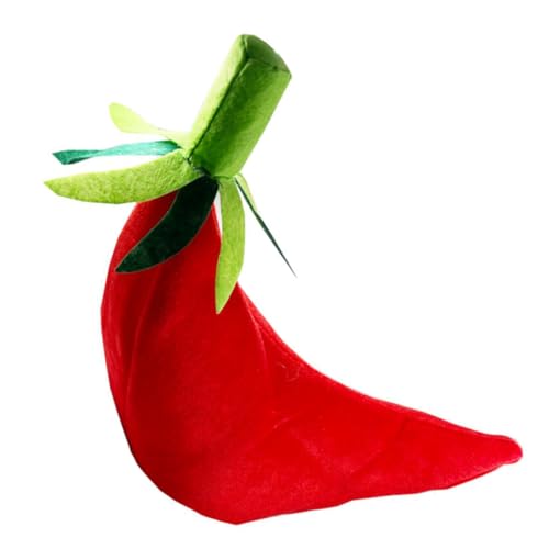 JECOMPRIS Rote Chili Form Mütze aus Lustiger Kostüm Partyhut für Erwachsene Karneval Fasching Cosplay Zubehör für Fotoshootings und Themenpartys JECOMPRIS Rote Chili Form Mütze aus Lustiger Kostüm Partyhut für Erwachsene Karneval Fasching Cosplay Zubehör für Fotoshootings und Themenpartys von JECOMPRIS