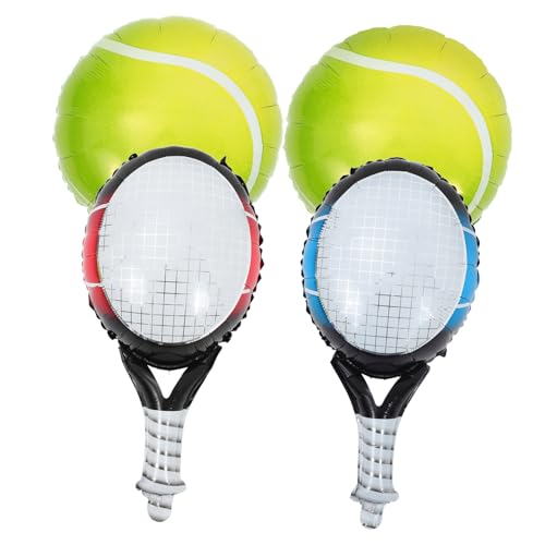 JECOMPRIS Teiliges Tennis Party Dekorationsset aus Aluminiumfolie Aufblasbare Tennisball und Schläger Luftballons und Blau mit Aufhängelöchern für Geburtstagsfeiern und Outdoor Events JECOMPRIS Teiliges Tennis Party Dekorationsset aus Aluminiumfolie Aufblasbare Tennisball und Schläger Luftballons und Blau mit Aufhängelöchern für Geburtstagsfeiern und Outdoor Events von JECOMPRIS