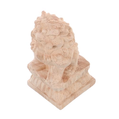 JECOMPRIS Vintage Holz Skulptur Handgefertigtes Löwenornament für Tischdekoration Holzhandwerk Multifunktionale Deko für Garten und Auto JECOMPRIS Vintage Holz Skulptur Handgefertigtes Löwenornament für Tischdekoration Holzhandwerk Multifunktionale Deko für Garten und Auto von JECOMPRIS